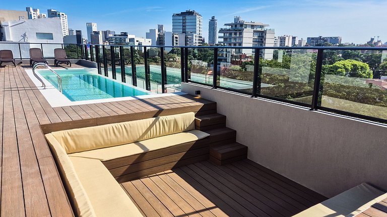 Depto con piscina, cerca del Shopping del Sol